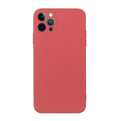 Coque de téléphone antichoc en TPU de couleur unie à bords droits