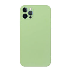 Coque de téléphone antichoc en TPU de couleur unie à bords droits