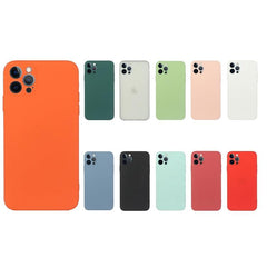 Coque de téléphone antichoc en TPU de couleur unie à bords droits