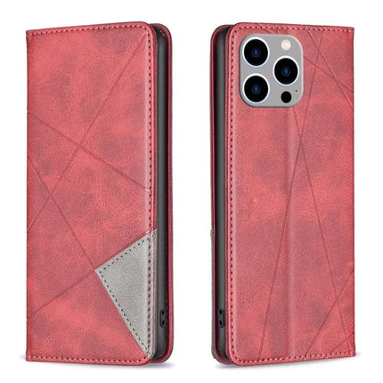 Practical Leather iPhone Case for Daily Protection During Commutes and On the Go - red PU leather folio with TPU frame, card slot and horizontal stand