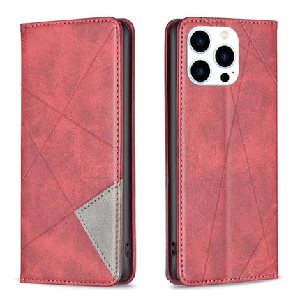 Practical Leather iPhone Case for Daily Protection During Commutes and On the Go - red PU leather folio with TPU inner shell, card slot and horizontal stand