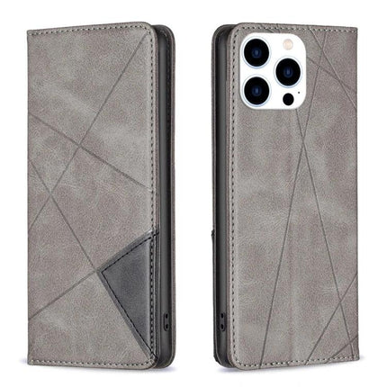 Leather Phone Case With Card Holder For Everyday Use - gray PU leather wallet case with TPU interior, card slot and horizontal stand