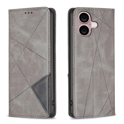 Leather Phone Case With Card Holder For Everyday Use - gray PU leather folio with TPU interior, card slot and horizontal stand, protective scratch-resistant cover