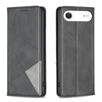 Phone Case With Daily Protection For Everyday Use in gray PU leather with card slot, TPU edges and built-in stand, shown front and back