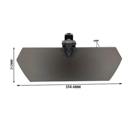 UTV Sun Visor For 1.5-2 Inch Round Tube Everyday Sun Protection acrylic 355×212×6mm detachable clamp sun glare shield