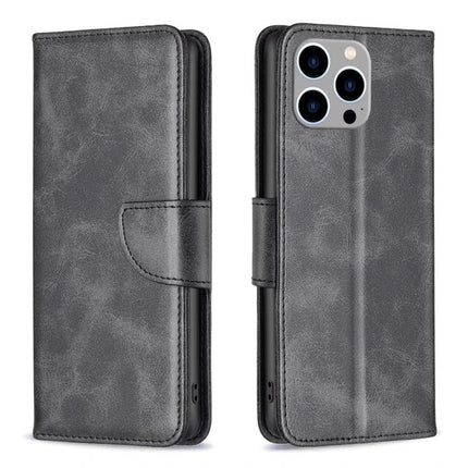 Daily Flip Leather Case For iPhone Everyday Protection – gray PU leather wallet case with card storage, TPU interior, magnetic closure and kickstand