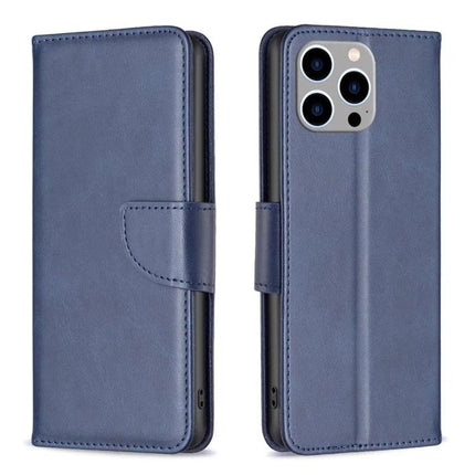 Daily Flip Leather Case For iPhone Everyday Protection - navy blue PU leather wallet case with card storage, magnetic clasp and built-in stand