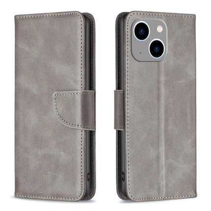 Daily Flip Leather Case For iPhone Everyday Protection - grey PU leather wallet case with card slots, secure clasp, TPU interior and kickstand