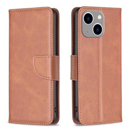 Daily Flip Leather Case For iPhone Everyday Protection - brown PU leather wallet case with card slots, TPU interior, magnetic clasp and kickstand