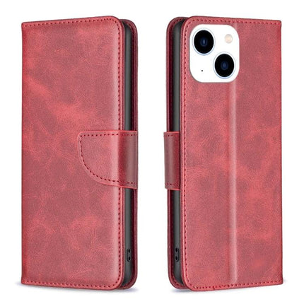 Daily Flip Leather Case For iPhone Everyday Protection - red PU leather wallet case with card slots, magnetic closure and built-in stand