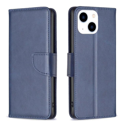 Daily Flip Leather Case For iPhone Everyday Protection with blue PU leather, card storage, magnetic flip cover and built-in stand for hands-free viewing