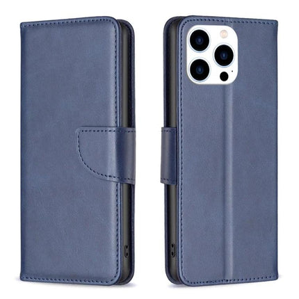 Leather Phone Case With Card Slot For Daily Protection in blue PU leather with TPU core, card slots, wallet compartment and lanyard for everyday use