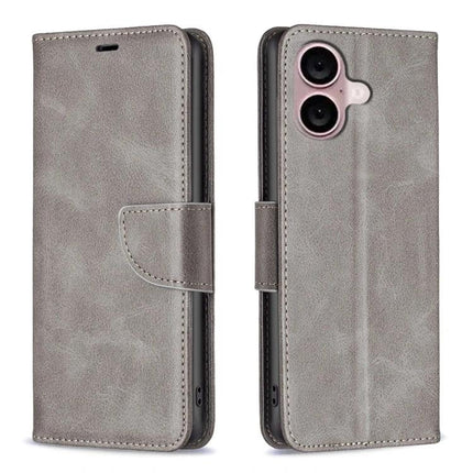 Leather Phone Case With Card Slot For Daily Protection in gray PU leather wallet case with card slots, lanyard and TPU core for everyday use