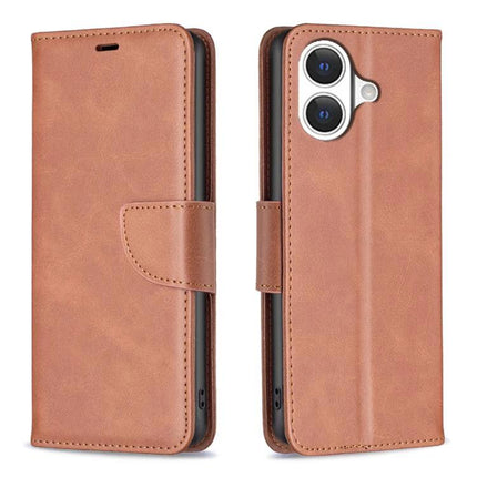Leather Flip Case for Daily Phone Protection in brown PU leather with TPU core, card slots and wallet-style flip cover