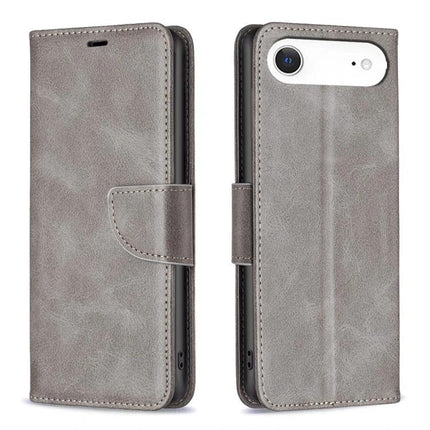 Leather Flip Case for Daily Phone Protection with grey PU leather, TPU core, card slots and magnetic wallet closure