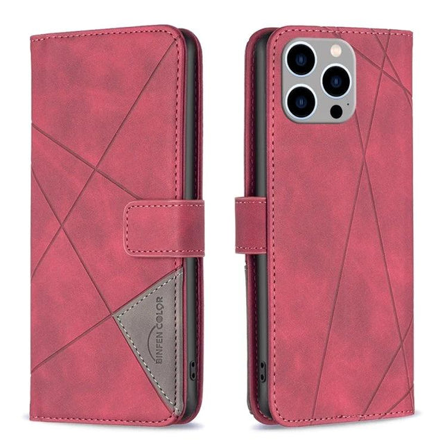 Leather Phone Case for Everyday Protection and Convenience - red PU leather wallet case with card slots, photo frame, TPU core and fold-out stand