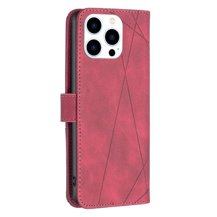 Leather Phone Case For Daily Use slim red PU leather wallet case with TPU core, magnetic clasp and horizontal stand for commuting