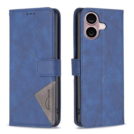 Leather Phone Case For Daily Use slim blue PU leather wallet case with TPU core, magnetic clasp and horizontal stand