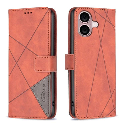 Leather Phone Case For Daily Use slim PU leather wallet with TPU core, built-in horizontal stand and diagonal stitch design