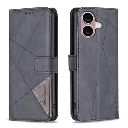 Leather Phone Case For Daily Use - slim gray PU leather wallet case with TPU core, magnetic clasp and horizontal stand for on-the-go protection