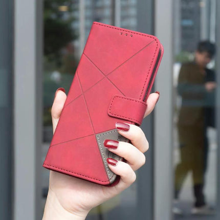 Everyday Leather Phone Case, PU Leather red folio wallet with holder, slim PU leather protective phone case for commuting and hands-free use