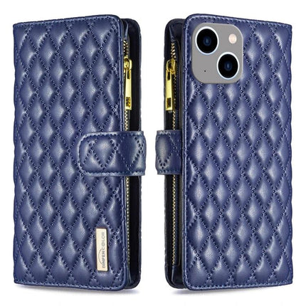 Essential Flip Wallet Phone Case for Everyday Essentials and Protection - navy quilted PU flip wallet with zipper and card slots