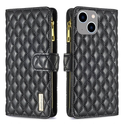 Essential Flip Wallet Phone Case for Everyday Essentials and Protection - black quilted PU wallet case with zip and card slots