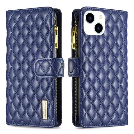 Essential Flip Wallet Phone Case for Everyday Essentials and Protection - navy quilted PU leather wallet case with zipper and card slots