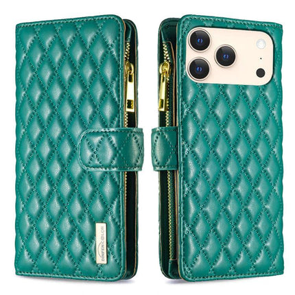 Leather Flip Case With Card Storage For Daily Phone Use On The Go Ideal For Commuters - teal quilted wallet case with zipper, card slots, stand and magnetic clasp