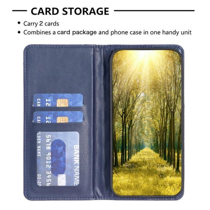Protective Leather Flip Case For iPhone With Built In Stand For Everyday Use On The Go - navy wallet case with card slots and hands-free stand