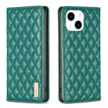Protective Leather Flip Case For iPhone With Built In Stand For Everyday Use On The Go - teal quilted PU cover with built-in stand and camera cutout