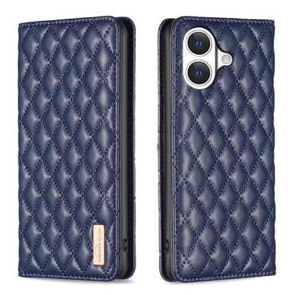 Flip Leather Case For iPhone With Stand For Everyday Use Slim Secure Protection Easy To Grasp - navy quilted PU folio with built-in stand