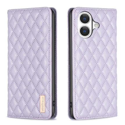 Flip Leather Case For iPhone With Stand For Everyday Use Slim Secure Protection Easy To Grasp - lavender quilted flip cover with stand