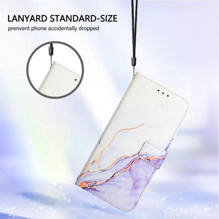 Leather Flip Case for Everyday Phone Protection with marble PU leather, TPU interior, card slots and lanyard for hands-free viewing and secure carry