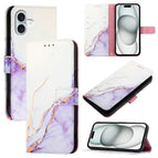 For iPhone 16 Plus / White Purple