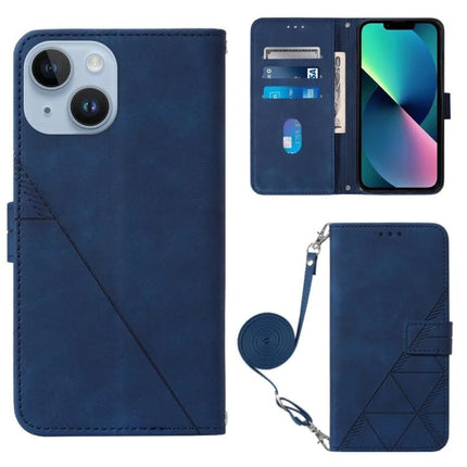 Crossbody Phone Case for Daily Outings Hands Free Carry With Lanyard and Secure Access - navy PU wallet case with card slots and detachable lanyard