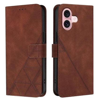 Crossbody Leather Flip Phone Case For Everyday Carry - brown PU leather wallet case with adjustable lanyard, secure magnetic clasp and camera cutout