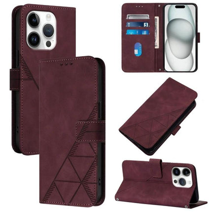 Leather Flip Phone Case for Everyday Carry with Card Storage and Gentle Protection - burgundy PU folio with lanyard, card slots, and stand