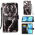 For iPhone 15 / Black And White Tiger