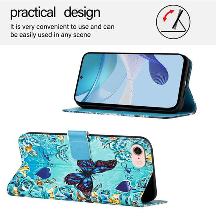 Leather Phone Case For Everyday Use With Easy Access To Features And Daily Protection - teal butterfly floral wallet case with kickstand