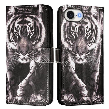 Leather Phone Case For Everyday Use With Easy Access To Features And Daily Protection - black white tiger print wallet case with stand