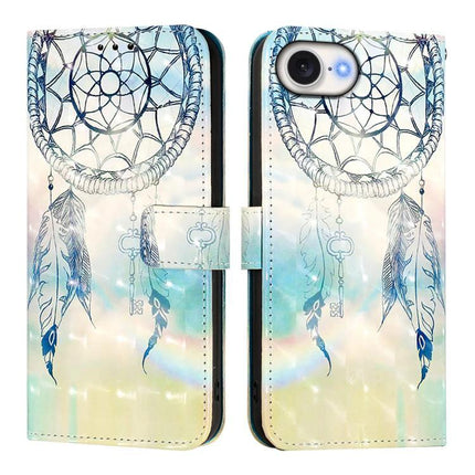 Leather Phone Case for Everyday Protection with dreamcatcher design, PU leather wallet case holding cards, IDs, and phone access