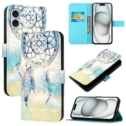 PU Leather iPhone Case for Everyday Protection on the Go - dreamcatcher wallet folio with card slots and hands-free stand