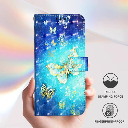 Leather Flip Phone Case For iPhone With Card Slot For Everyday Protection And Quick Access - blue butterfly PU leather wallet case with card slots