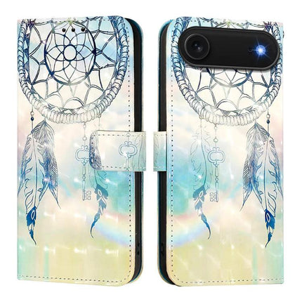 Leather Flip Phone Case For iPhone With Card Slot For Everyday Protection And Quick Access - dreamcatcher PU leather wallet case