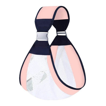 Baby Front Sling Carrier, Portable For 0 To 48 Months - pink navy cotton-polyester travel baby carrier, compact lightweight front-carry sling