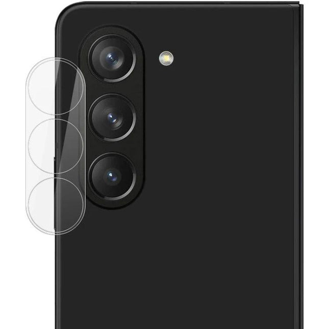 Alt Tag: Imak Tempered Glass Camera Lens Protector For Samsung Galaxy Fold Series Scratch Resistant Shield For Daily Use clear camera lens cover on Galaxy Z Fold5 Flip5
