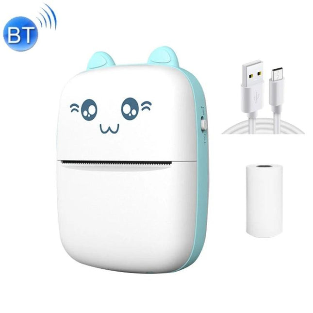Mini Bluetooth Wireless Thermal Printer for Portable Printing compact cute portable thermal photo and note printer with USB cable and paper roll