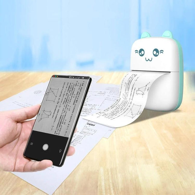 Mini Bluetooth Wireless Thermal Printer for Portable Printing printing photos and study notes from a smartphone — compact ink-free portable printer