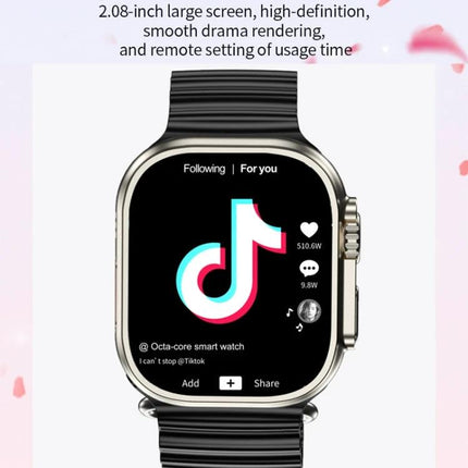 A Smart Watch for Everyday Connectivity and Daily Tracking - Android-based smartwatch showing dynamic watch face with message and step tracking